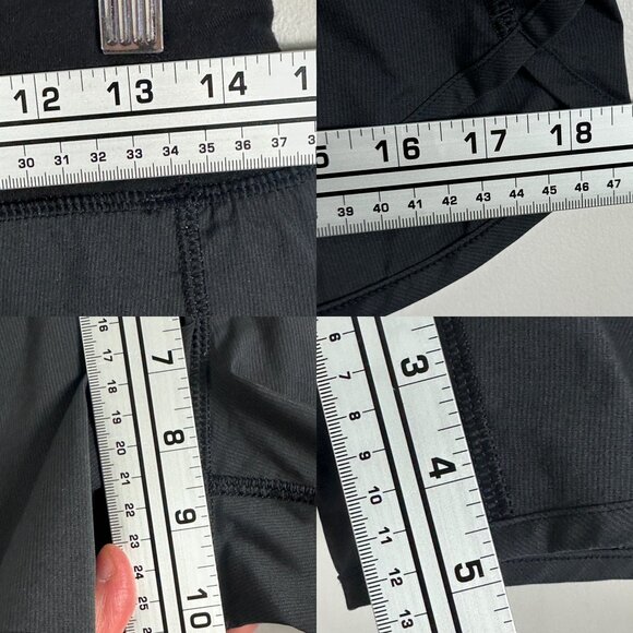 Lululemon Ivivva Black Relay Racer Sporty Shorts Girls Size 14 / Womens 4 Run - Picture 16 of 16